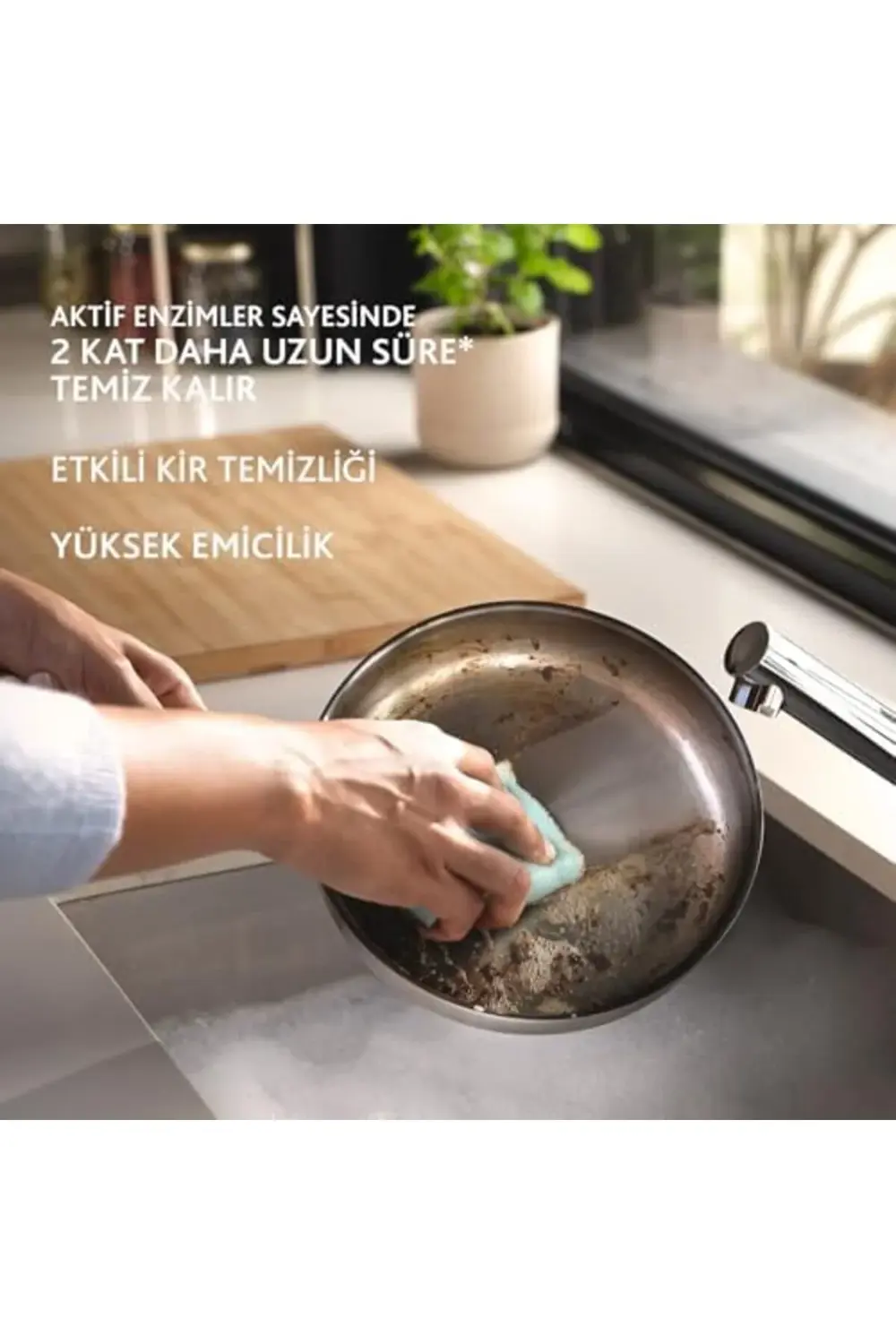 Aktif Enzimli Düz Sünger, 3’lü Paket 395519