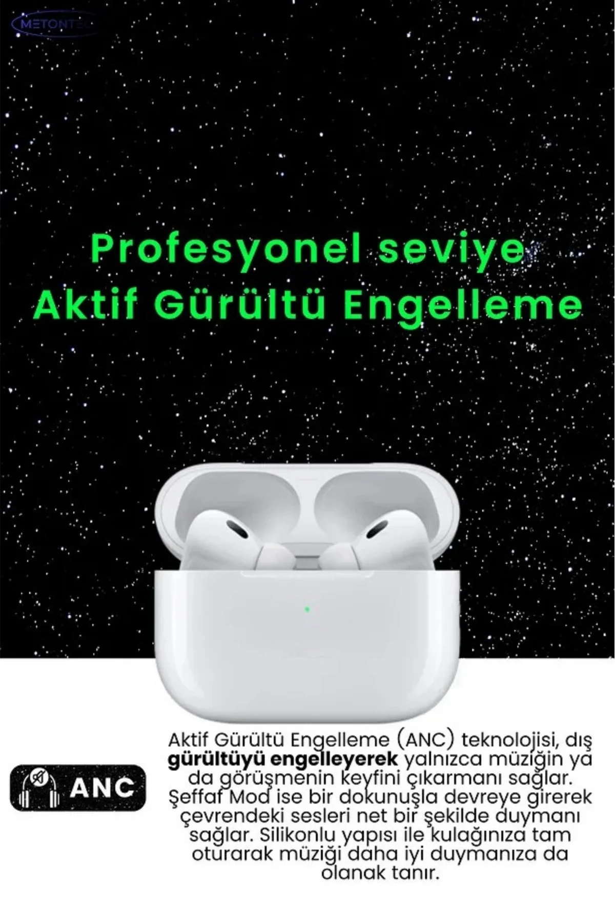 Aktif Gürültü Önlemeli (ANC) Pro TWS Bluetooth Kulaklık, Şeffaf Mod ve Gelişmiş Özellikler