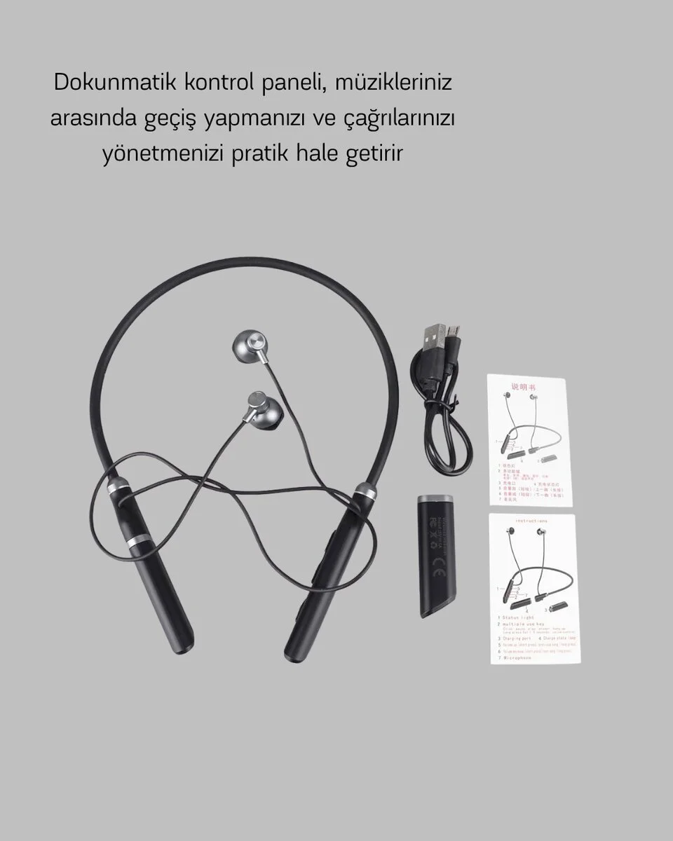 Aktif Gürültü Önlemeli Bluetooth Kulaklık – Dokunmatik Kontrol Dahili Mikrofon Yüksek Ses Kalitesi