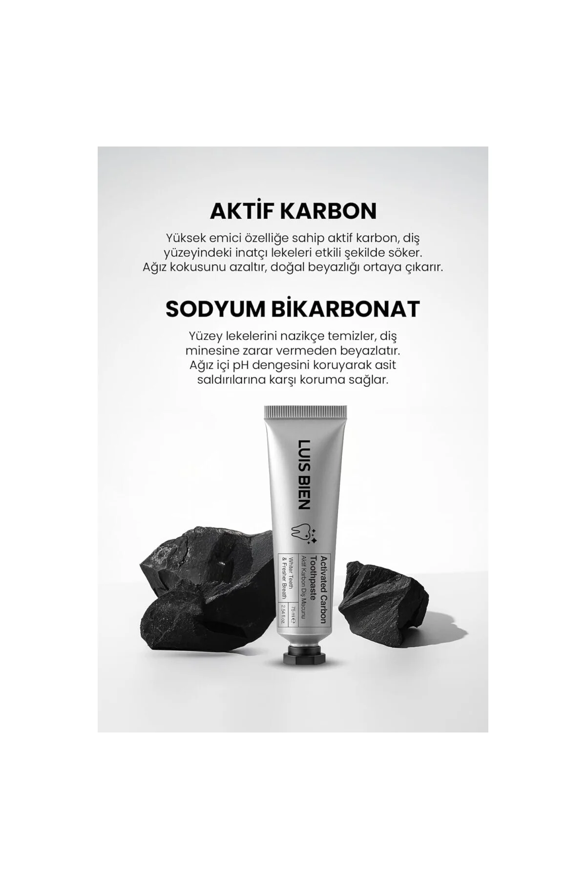 Aktif Karbon Diş Beyazlatma Macunu 75 ml