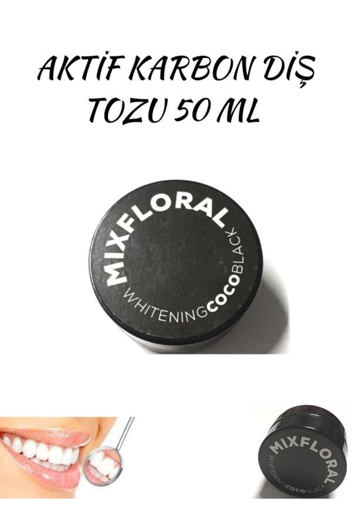 Mixfloral Aktif Karbon Diş Beyazlatma Tozu 50 Gr