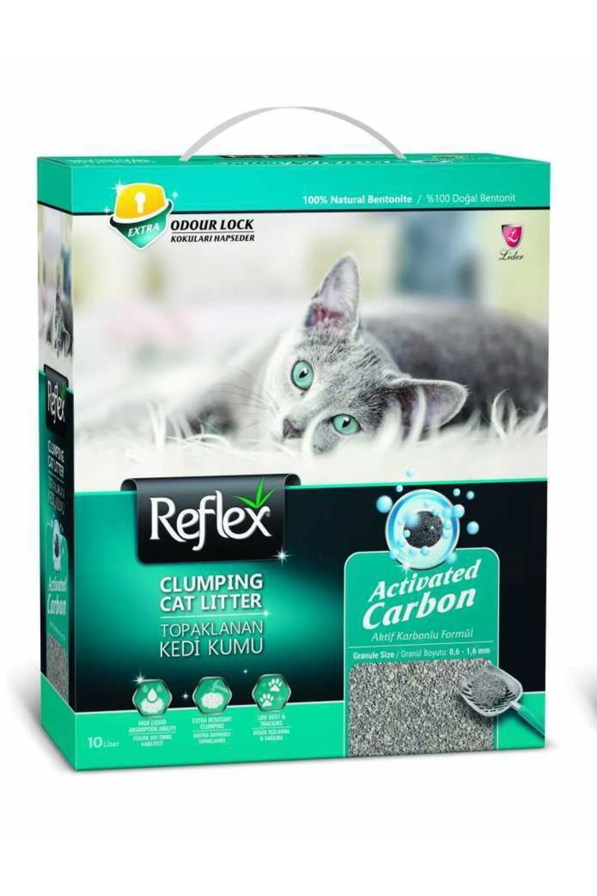 Plus Aktif Karbonlu Topaklanan Kedi Kumu 10L