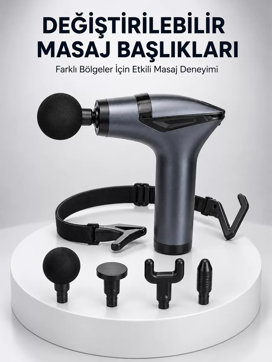 Aktüel 3in1 Taşınabilir Şarjlı Titreşimli Masaj Cihazı - Yeni Nesil