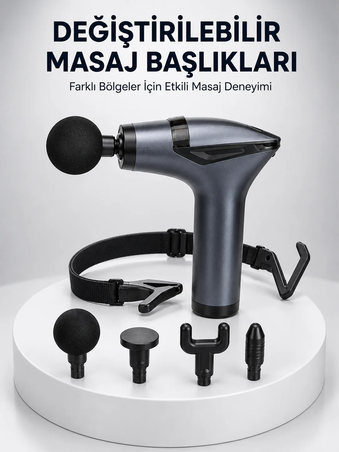 AKTÜEL 3in1 Taşınabilir Şarjlı Titreşimli Masaj Cihazı Çok Fonksiyonlu Yeni Nesil