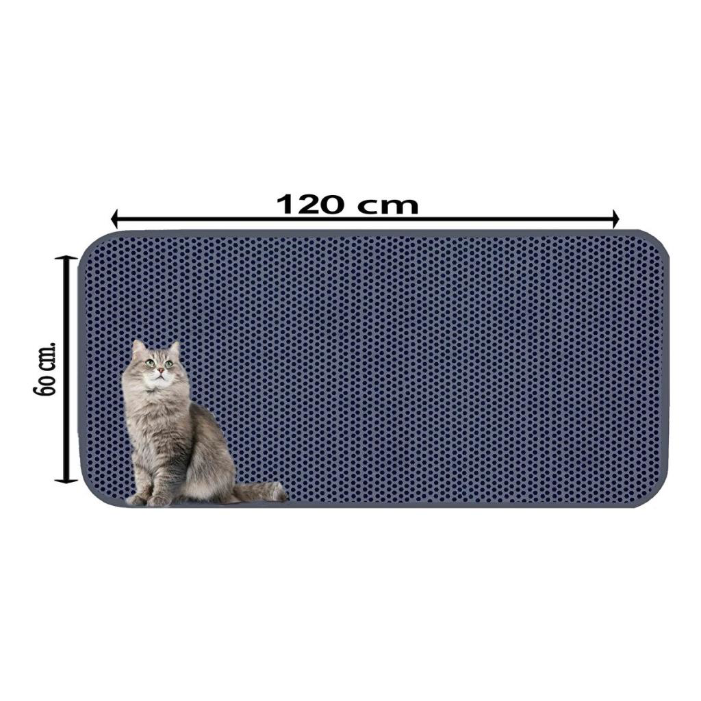 Aktunç Elekli Tuvalet Önü Kedi Kumu Paspası 60X120 cm (GRİ)