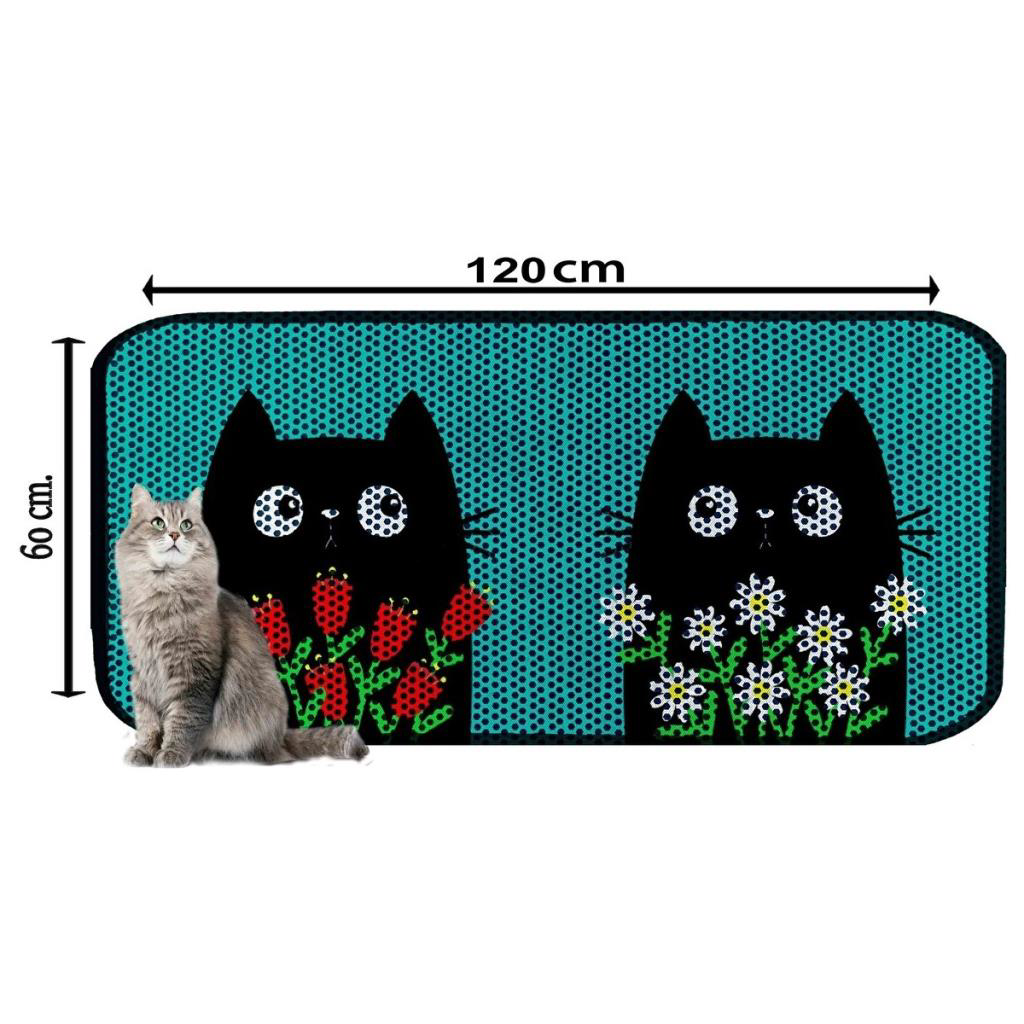 Aktunç Elekli Tuvalet Desenli Önü Kedi Kumu Paspası 60X120 cm DES