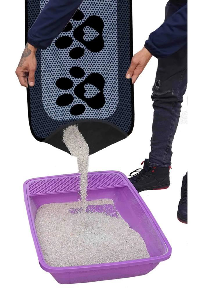 Aktunç  Elekli Tuvalet Desenli Önü Kedi Kumu Paspası 60X120 Cm Des