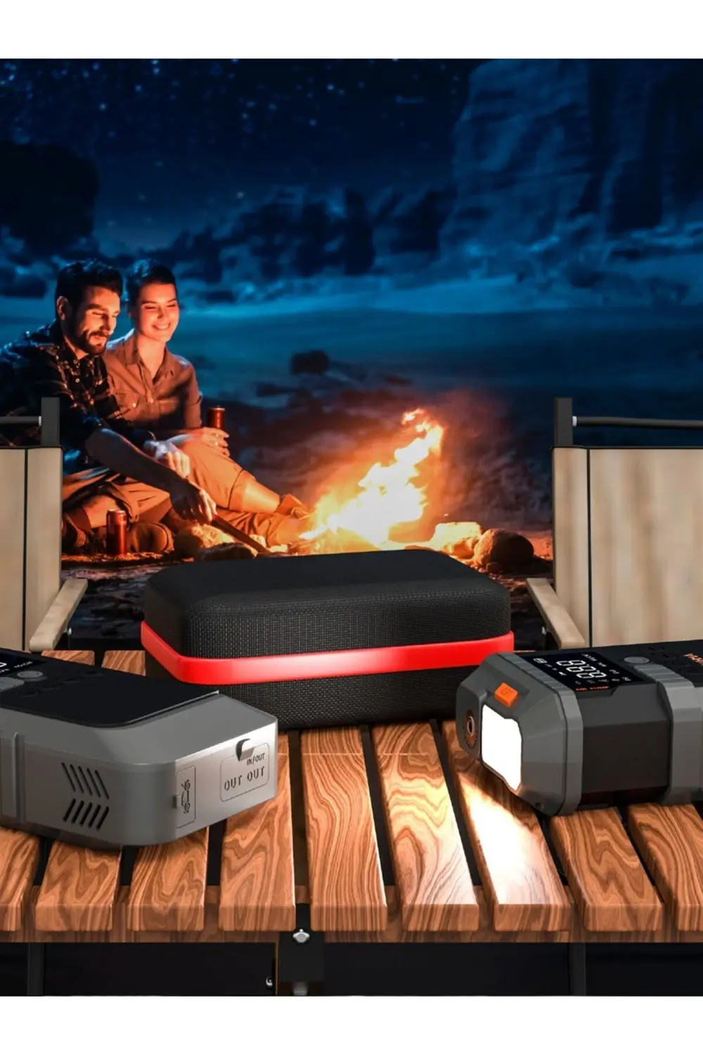 Akü Takviye Cihazı Lastik Hava Kompresörü Uyarı Işıklı ve Powerba