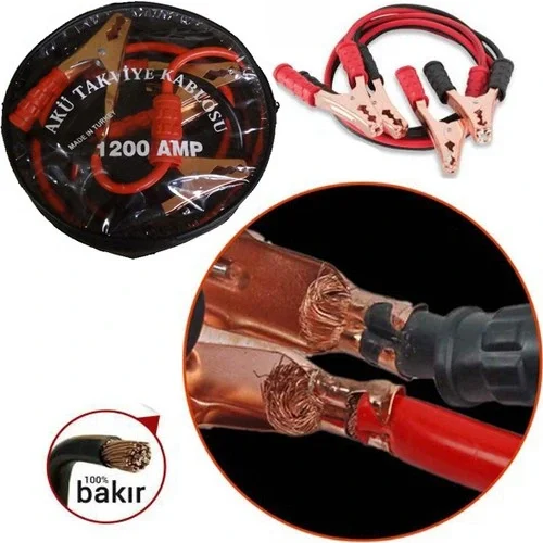Akü Takviye Kablosu 1200 Amper (taşıma Çantalı) Akü Takviye Kablosu 1200 Amper (taşıma Çantalı)
