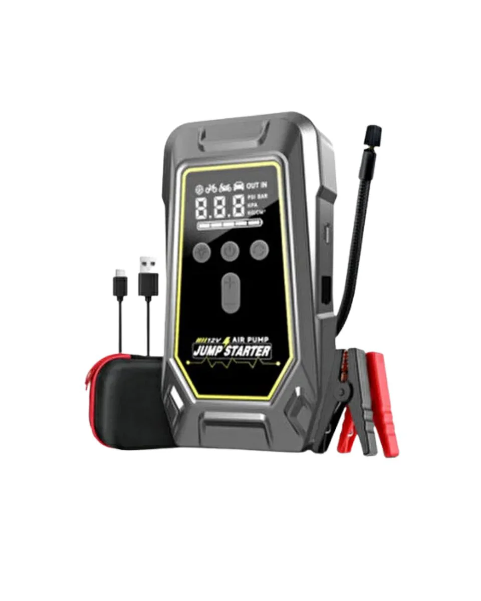 Akü Takviye ve Lastik Şişirme Cihazı - 16000 mAh 12V Powerbank ile Çok Fonksiyonlu Araç Çantası