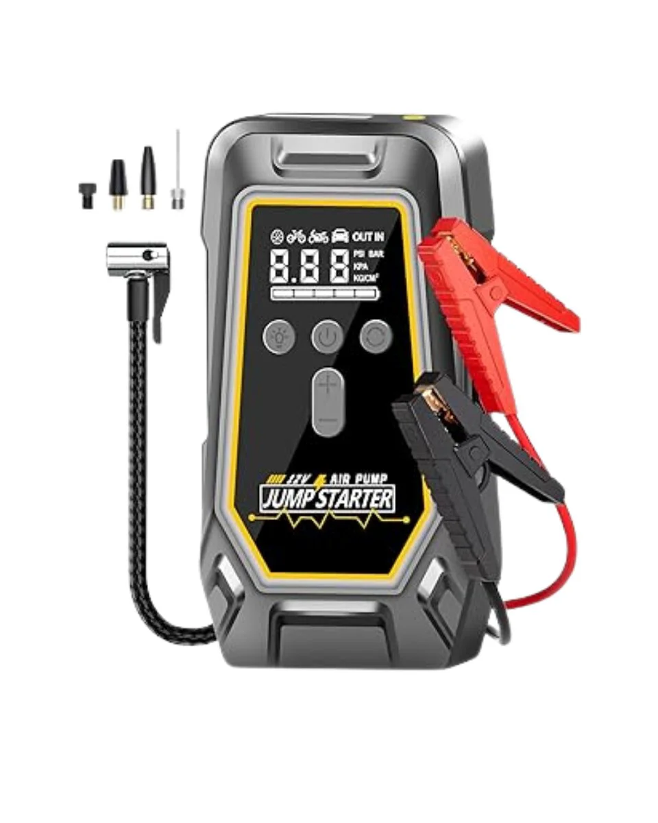 Akü Takviye ve Lastik Şişirme Cihazı - 16000 mAh 12V Powerbank ile Çok Fonksiyonlu Araç Çantası
