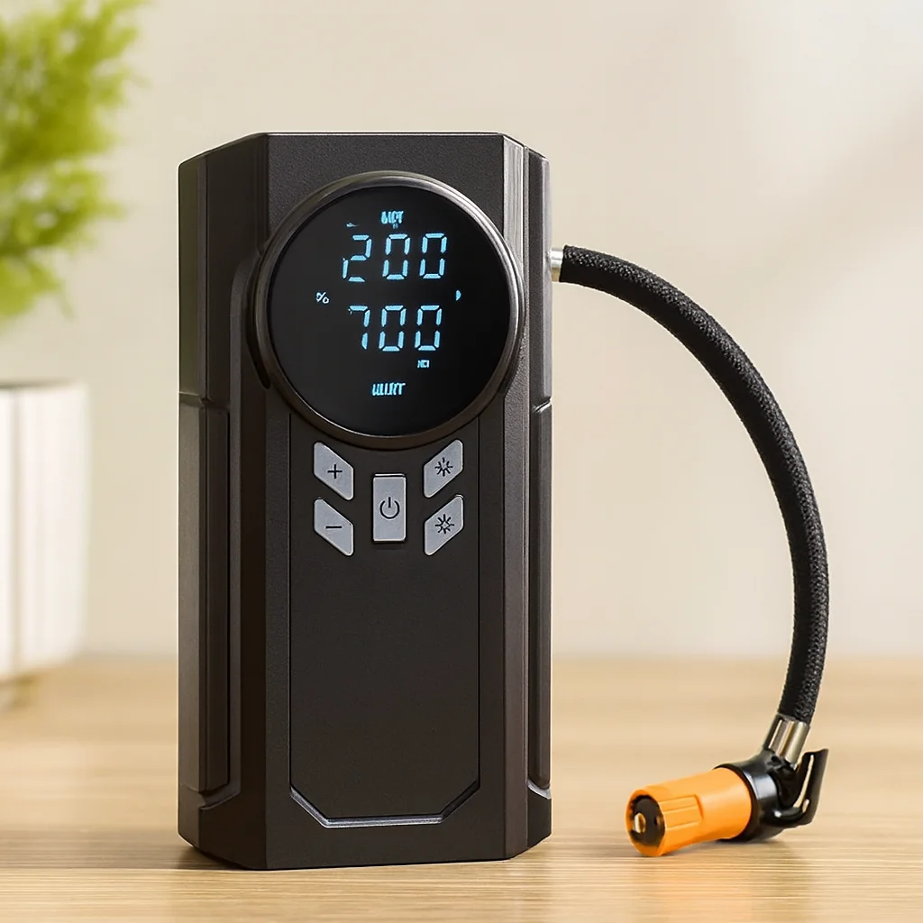 Akü Takviyeli 4-in-1 Kompresörlü Hava Pompası (12V, Dijital Ekran) Fiyatı, Yorumları ve Özellikleri