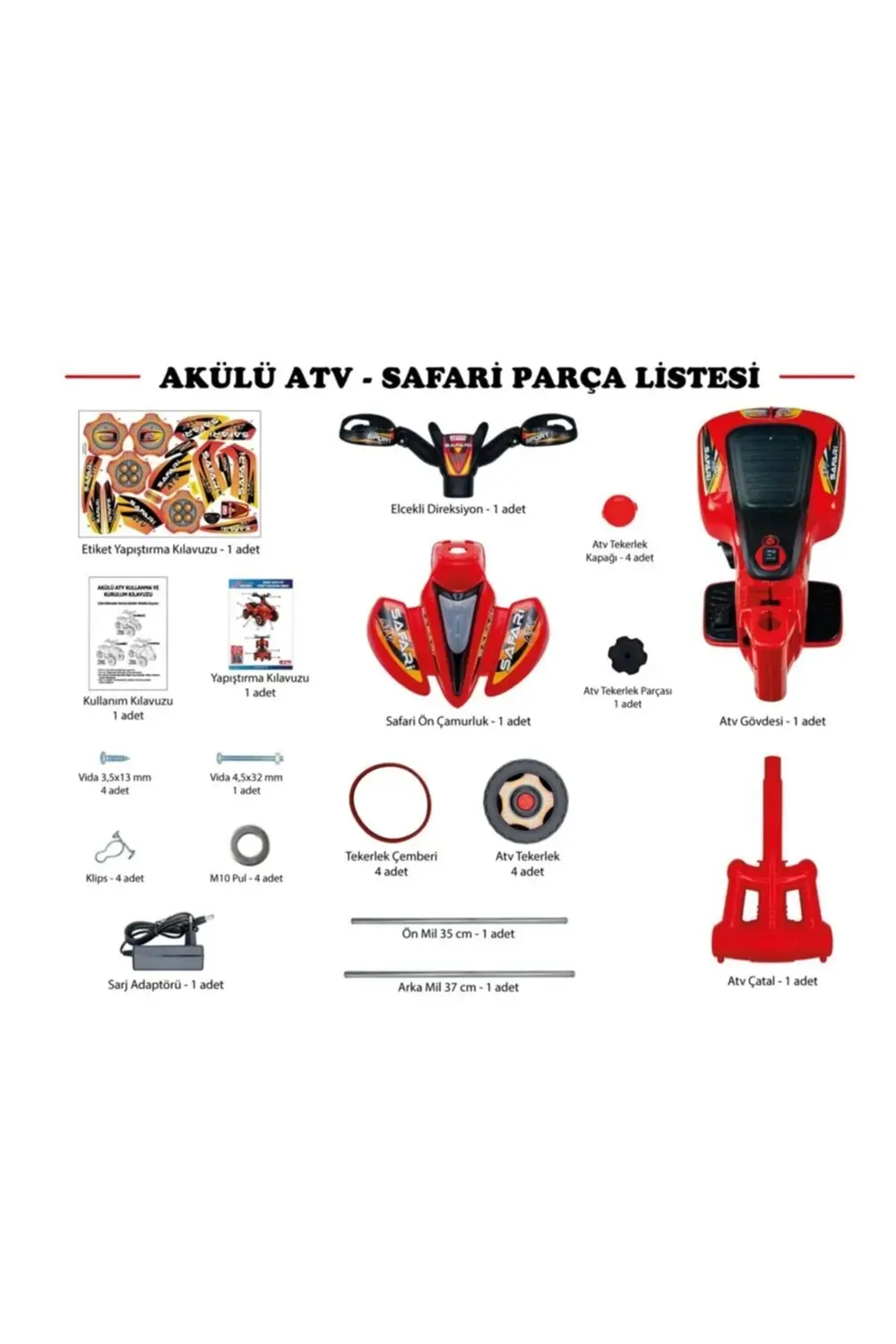 Akülü Atv 6 V Safari Beyaz Polis-ışıklı Ve Müzikli