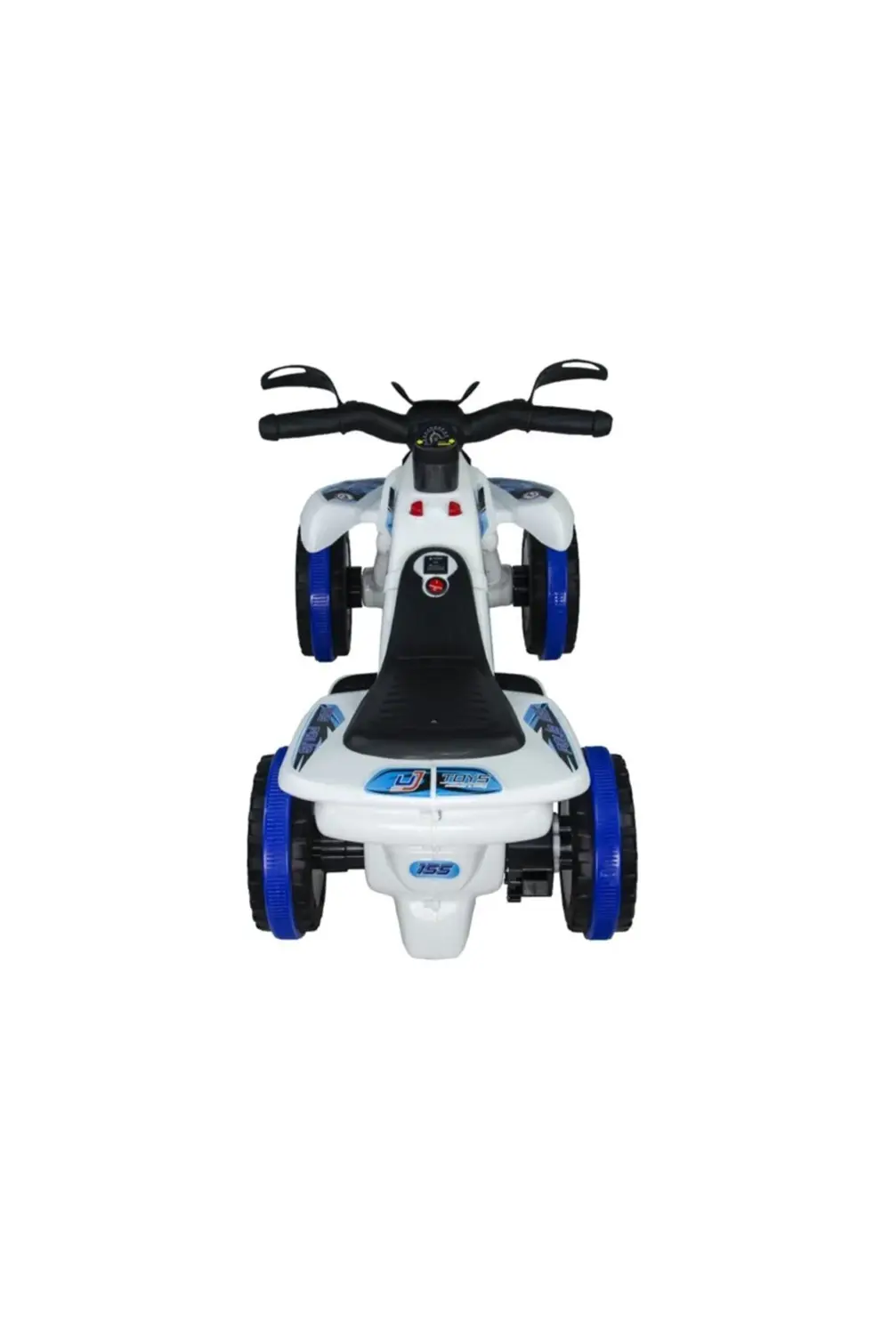 Akülü Atv 6 V Safari Beyaz Polis-ışıklı Ve Müzikli