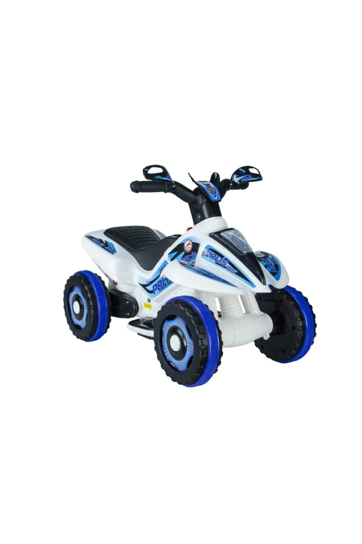 Akülü Atv 6 V Safari Beyaz Polis-ışıklı Ve Müzikli