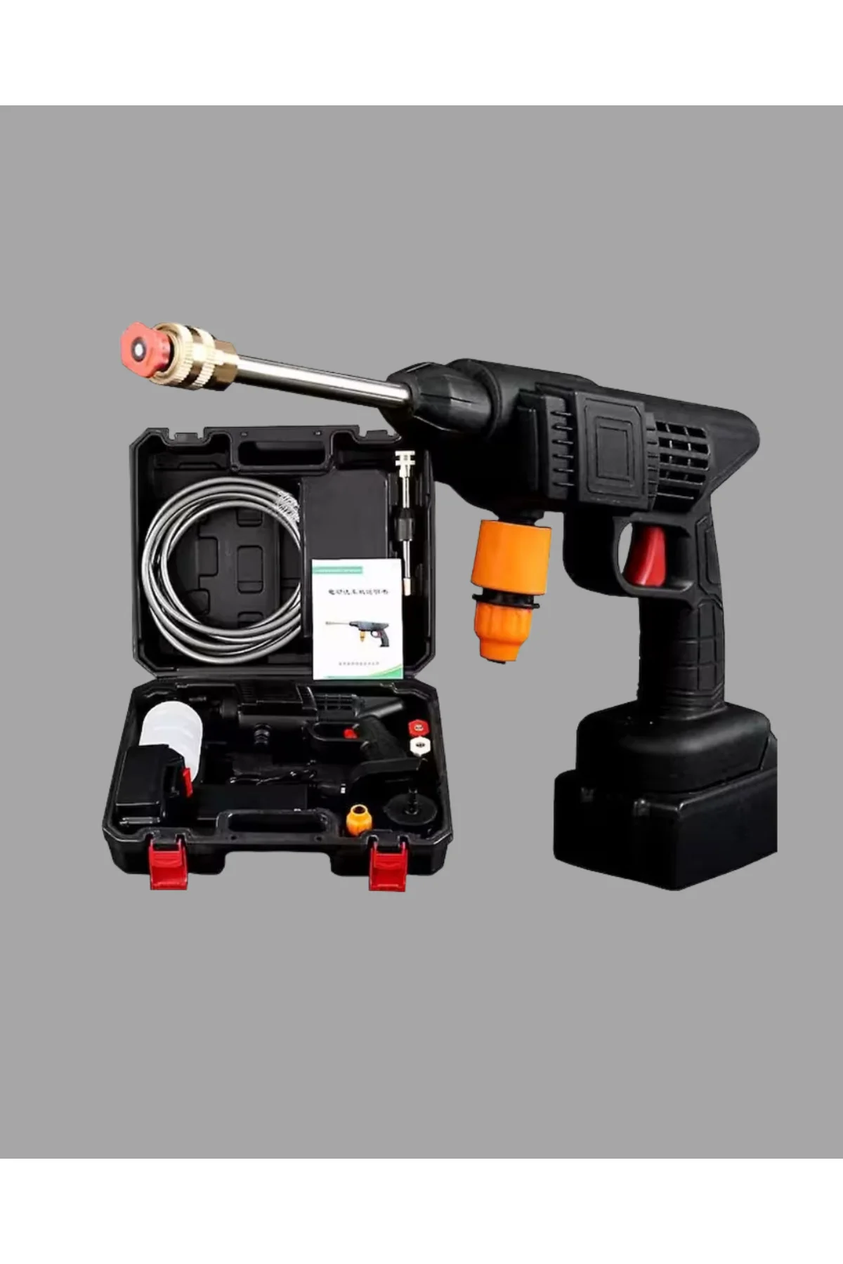 Akülü Basınçlı Yıkama Tabancası 450PSI Su Püskürtme Makinesi - Li