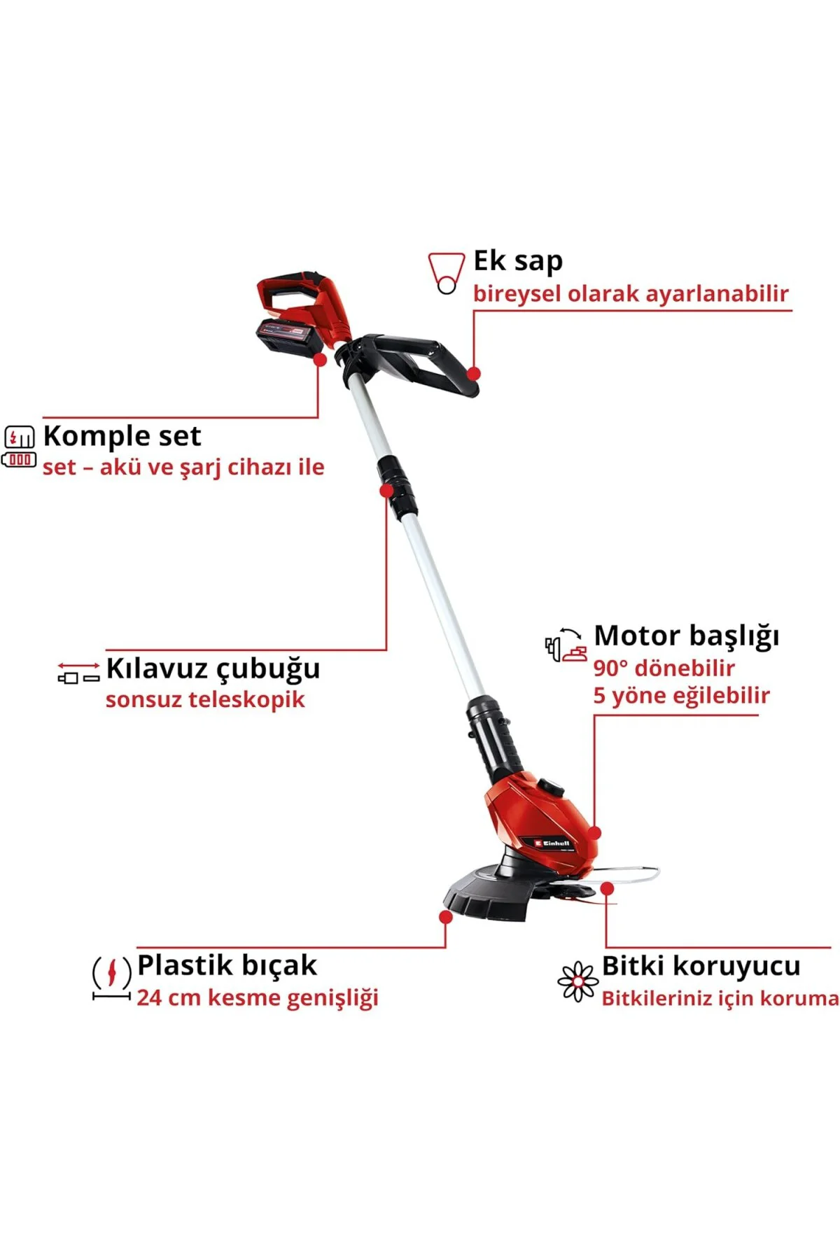 Akülü Kenar Kesme GE-CT 18 Li (1x 2.5 Ah) Power X-Change (18 V, d Akülü Kenar Kesme GE-CT 18 Li (1x 2.5 Ah) Power X-Change (18 V, d