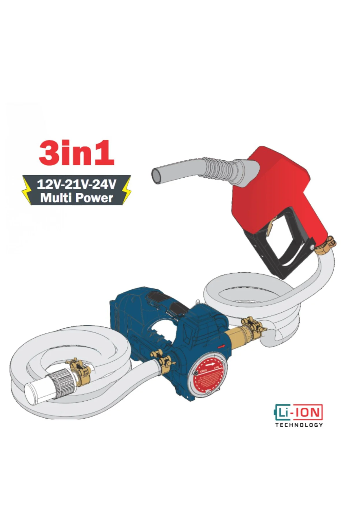 Akülü Mazot Aktarma Pompası 12V-21V-24V Akülü Mazot Aktarma Pompası 12V-21V-24V