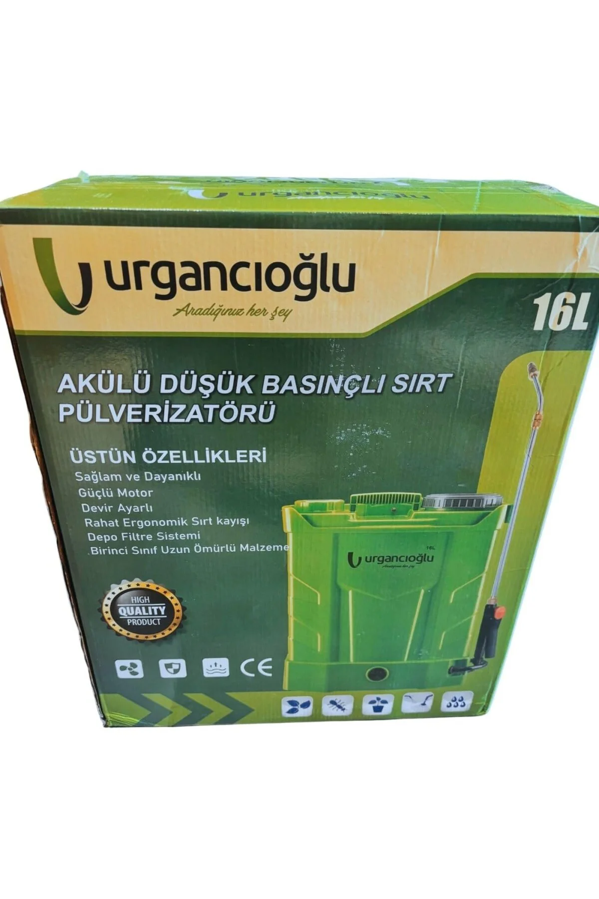 Akülü Şarjlı Sırt Tipi İlaçlama Makinesi 16 Lt