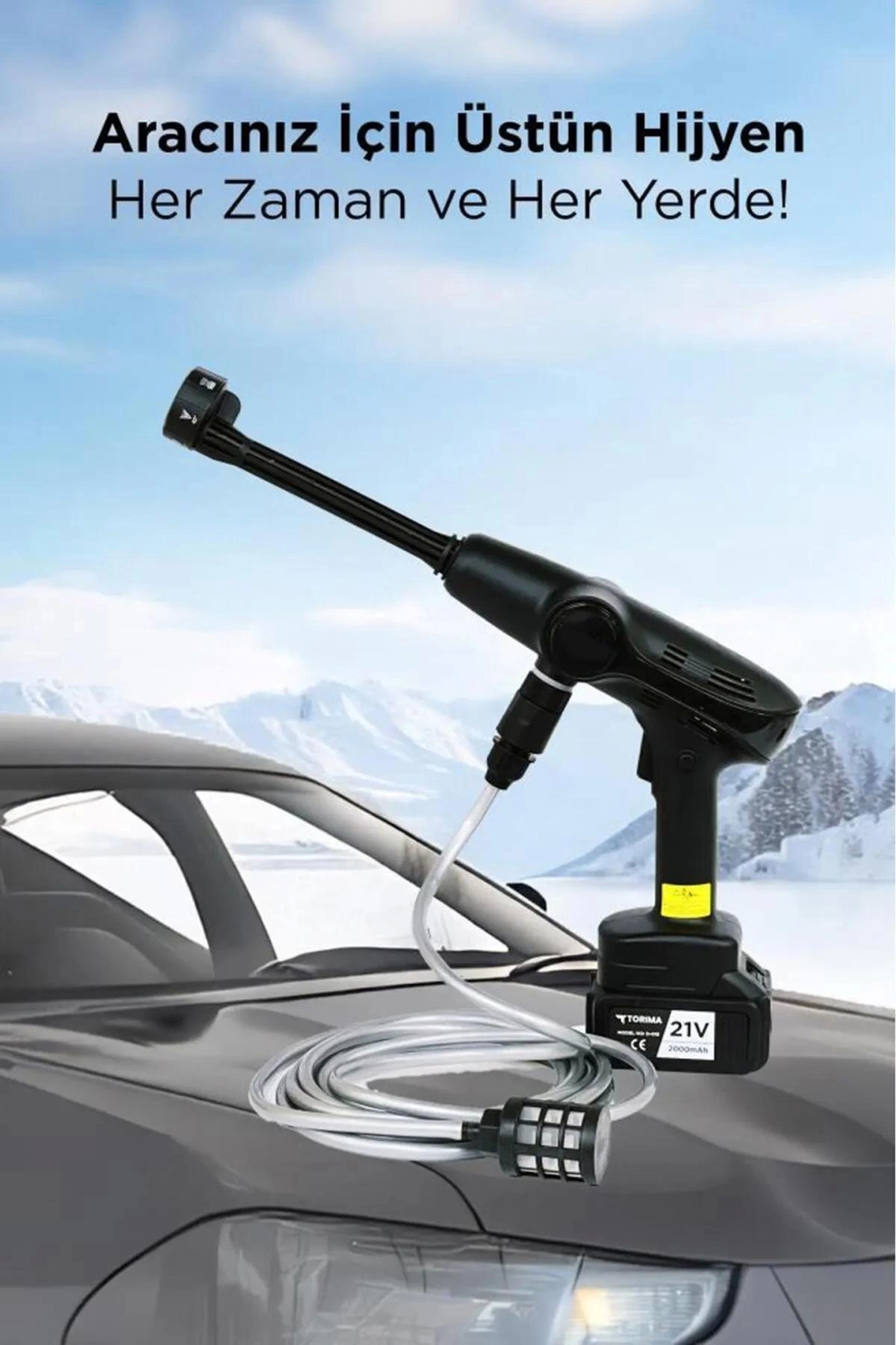 Just Cheap Store Akülü Şarjlı Yüksek Basınçlı Oto Araba Bahçe Yıkama,Temizleme Su 