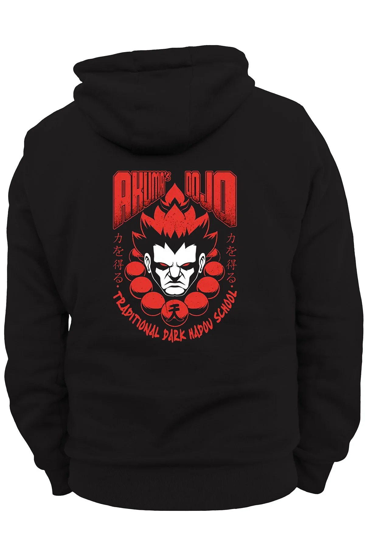 Akuma Arka Baskılı  Pamuk 3 Iplik  Şardonlu Içi Tamamen Polar Çok Kalın Hoodie