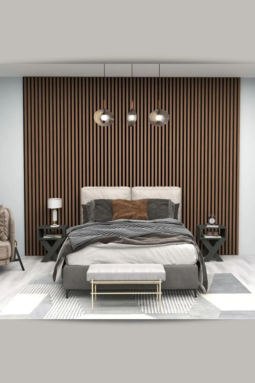 Akustik Duvar Paneli MDF Duvar Paneli 61x278 cm Akupanel Dekorati