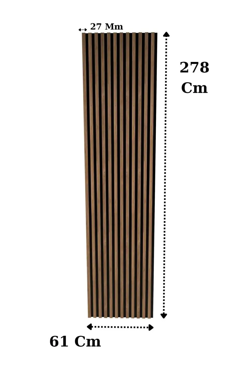 Akustik Duvar Paneli MDF Duvar Paneli 61x278 cm Akupanel Dekorati
