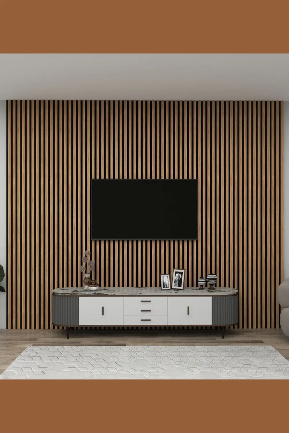 Akustik Duvar Paneli MDF Duvar Paneli 61x278 cm Akupanel Dekorati