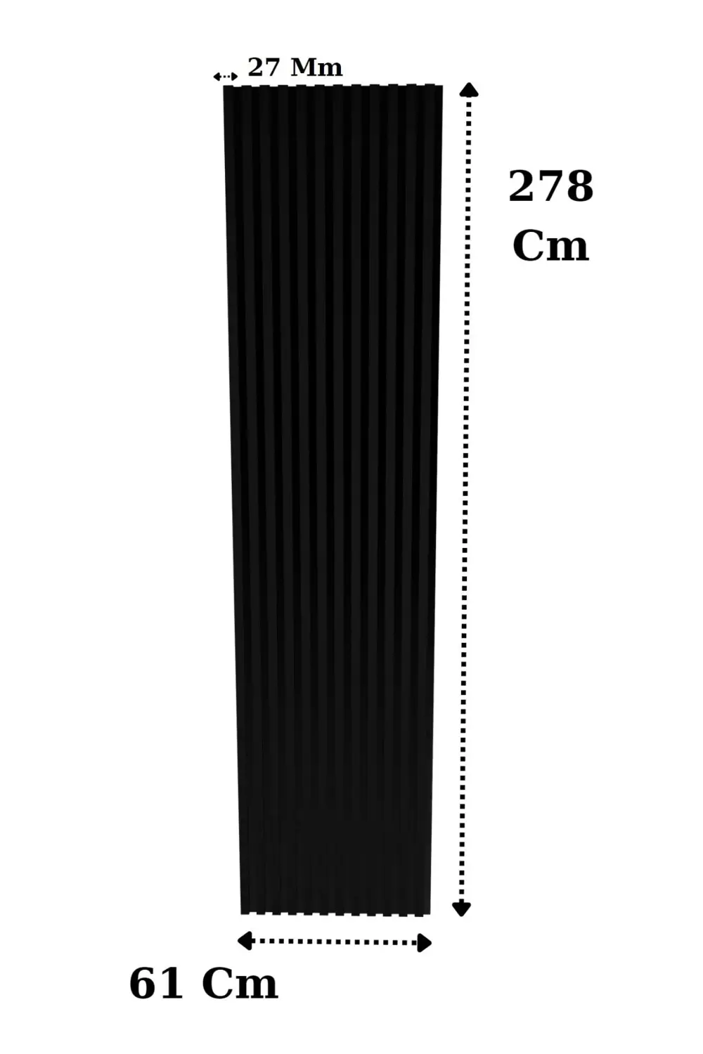 Akustik Duvar Paneli MDF Duvar Paneli 61x278 cm Akupanel Dekorati