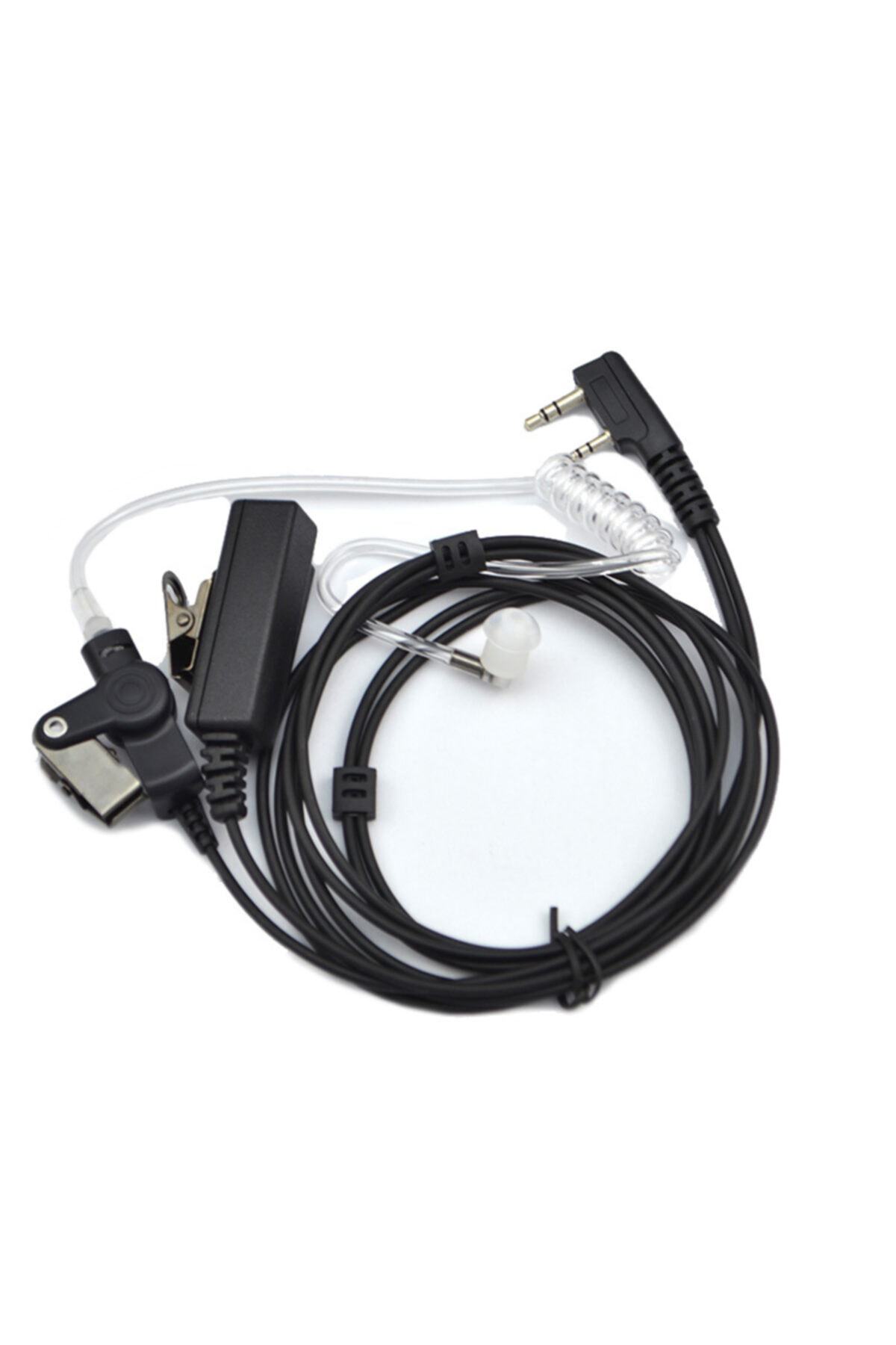 Akustik Tüplü Ajan Tipi Şeffaf Silikon El Telsiz Kulaklık Mikrofo