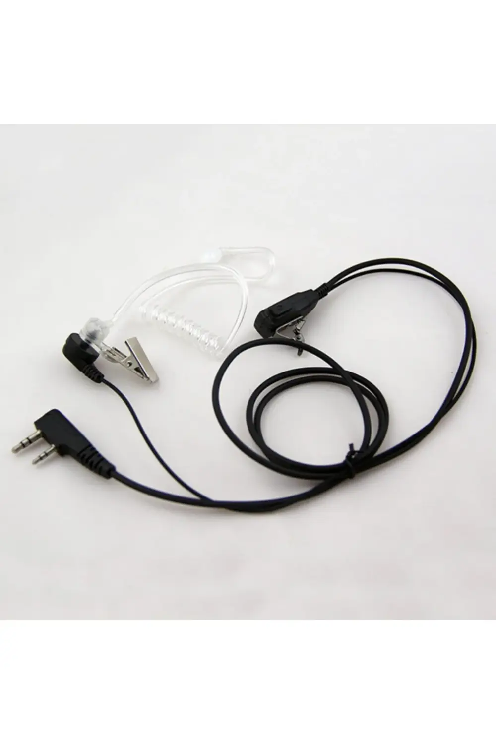 Akustik Tüplü Ajan Tipi Şeffaf Silikon El Telsiz Kulaklık Mikrofo