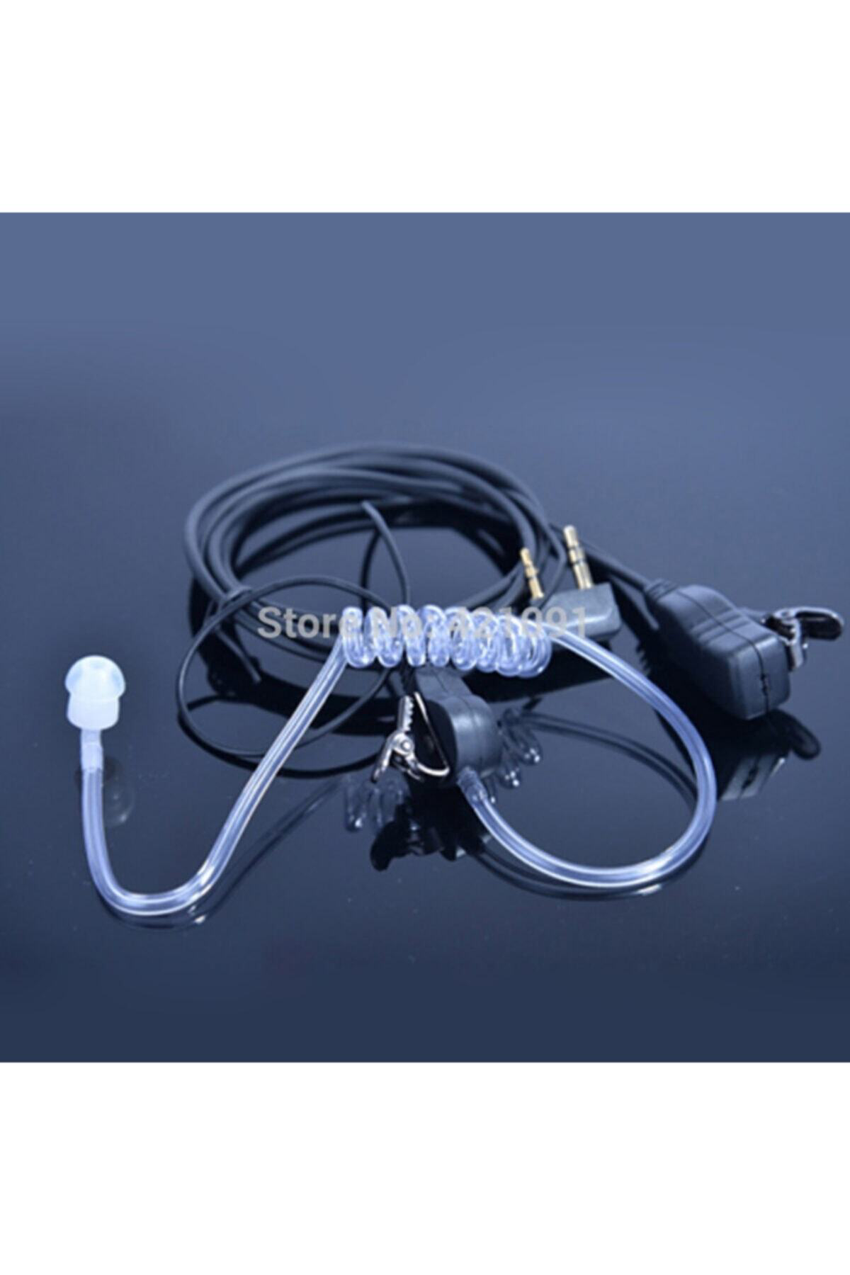 Akustik Tüplü Hortum Tipi Kulak Içi Şeffaf Silikon Telsiz Kulaklı