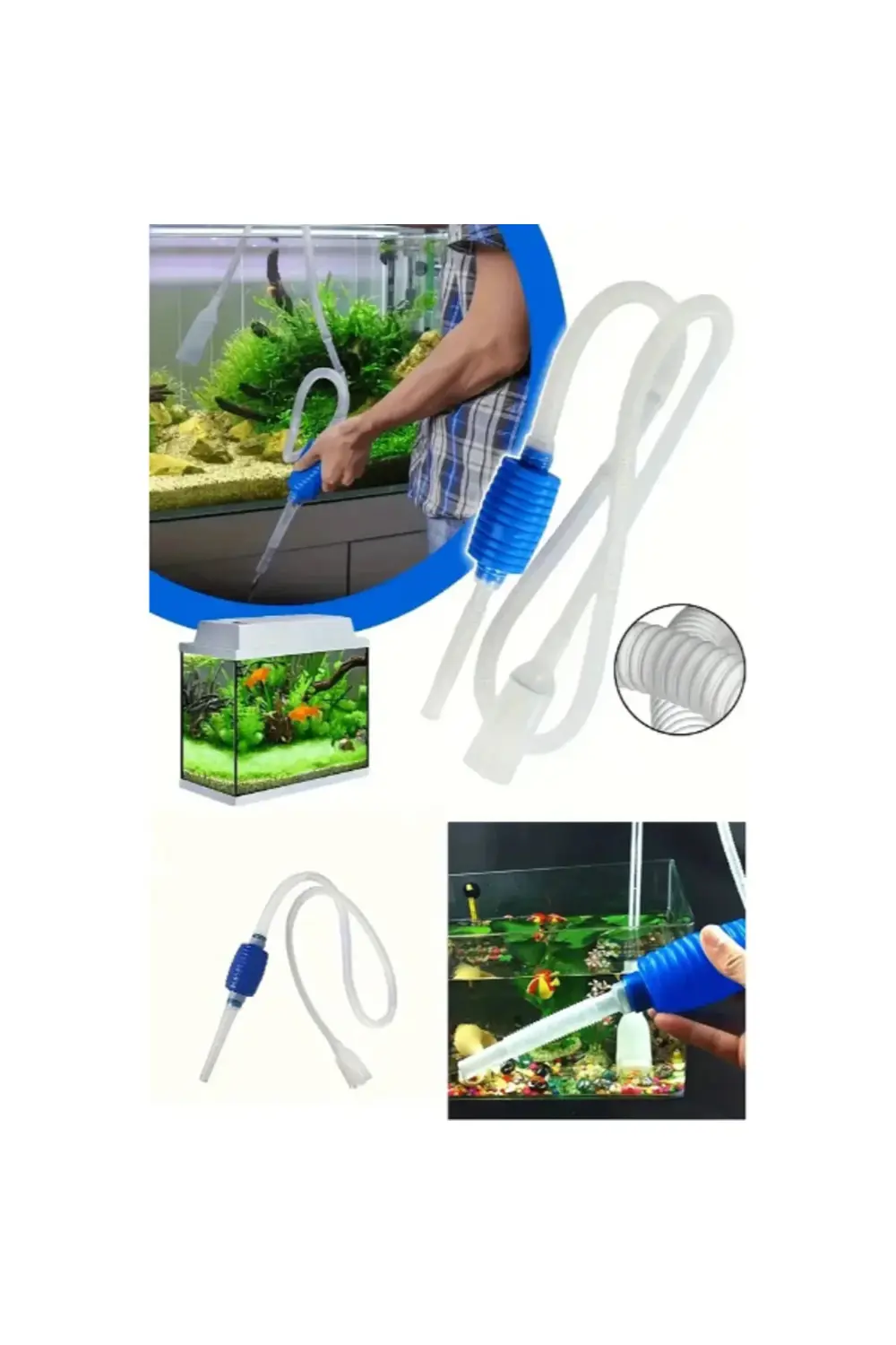 Akvaryum Dip Çekme Sifonu