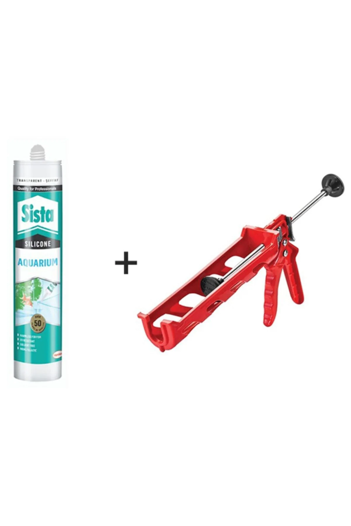 Akvaryum Silikon Kartuş Şeffaf 310ml + Silikon Tabancası