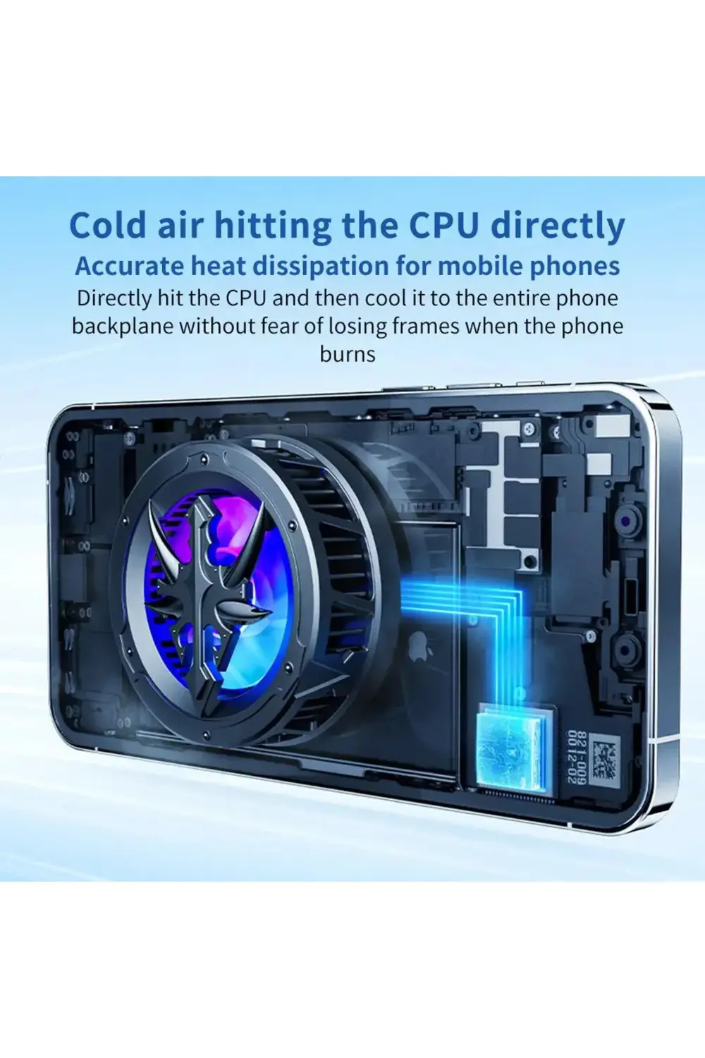 Al-10 2 Kademe Cep Telefonu Soğutucu Fan Rgb Li Manyetik Tutuculu