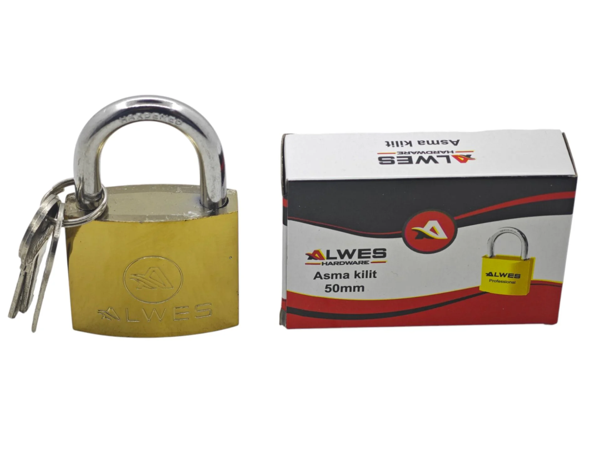 AL-2625   Alwes Sarı Asma Kilit 50mm Fiyatı, Yorumları ve Özellikleri