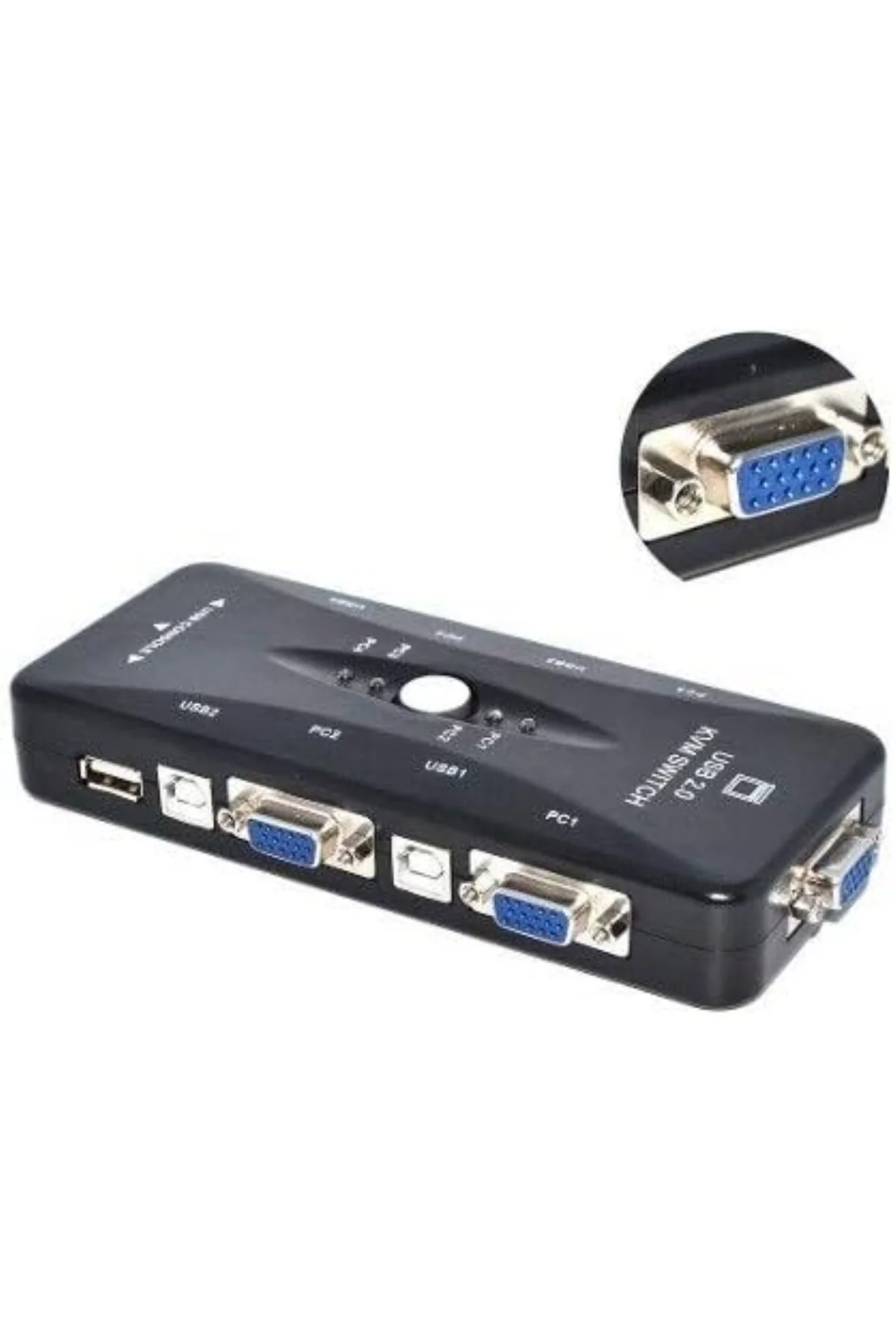 Al-4210 4 Port USB Kvm Switch 4 PC Kasa Tek Kontrol Çoklu VGA