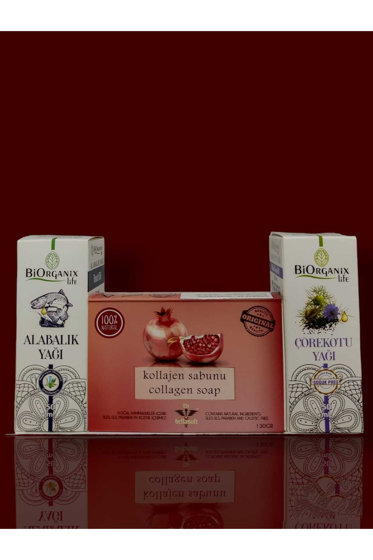 Alabalık Yağı + Kolajen Sabun + Çörek Otu Yağı