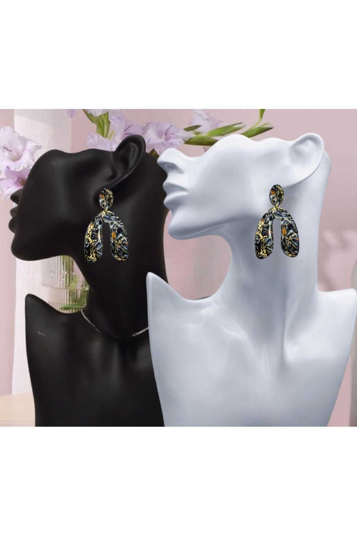 Alaca Aşkı Polimerkil El Yapımı Tasarım Küpe