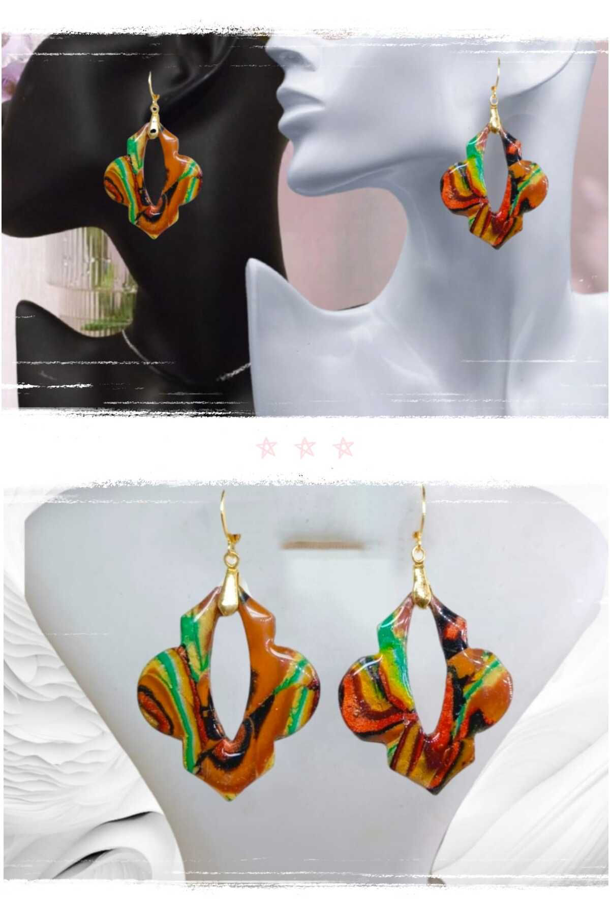 Alaca Tasarım Doğaltaş Görünümlü Polimer Kil & Epoksi Tasarım Küp