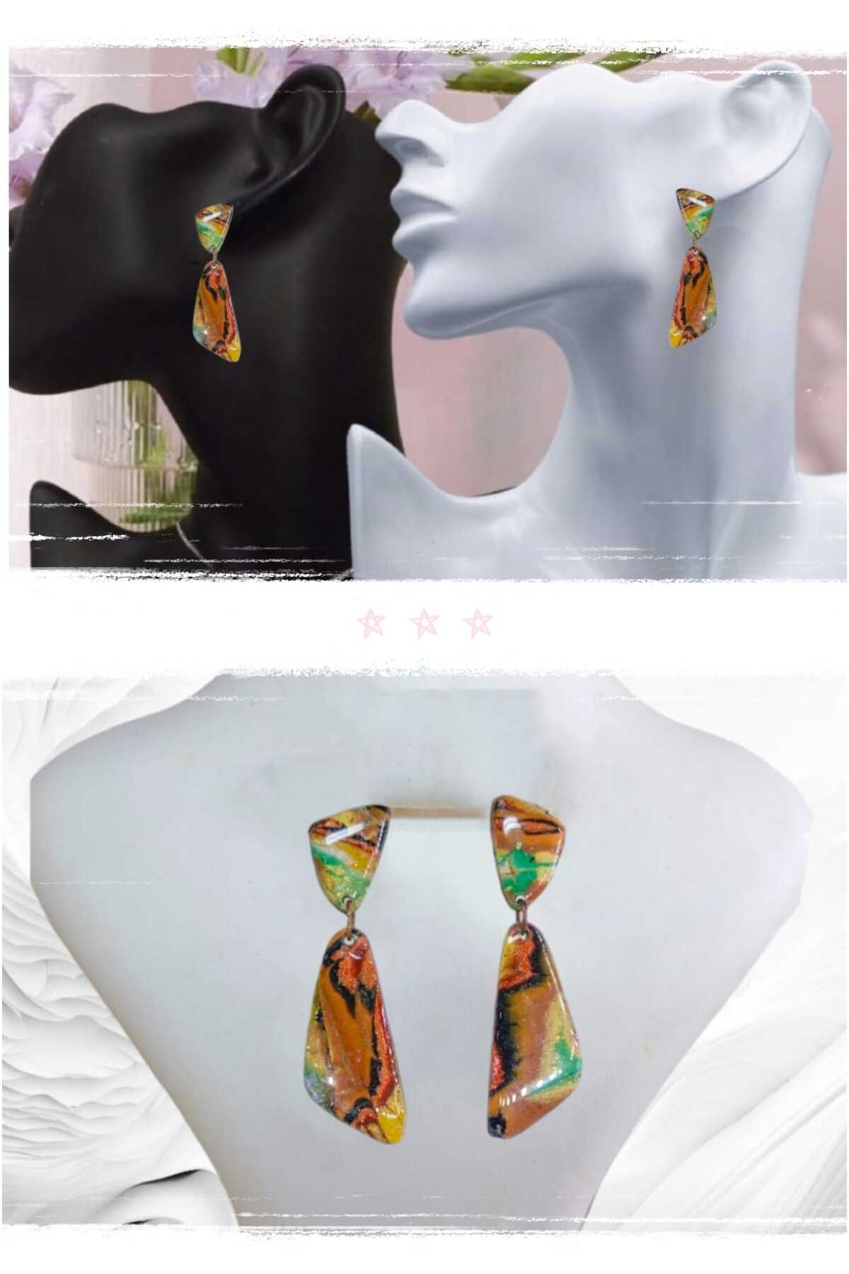 Alaca Tasarım Doğaltaş Görünümlü Polimer Kil & Epoksi Tasarım Küp