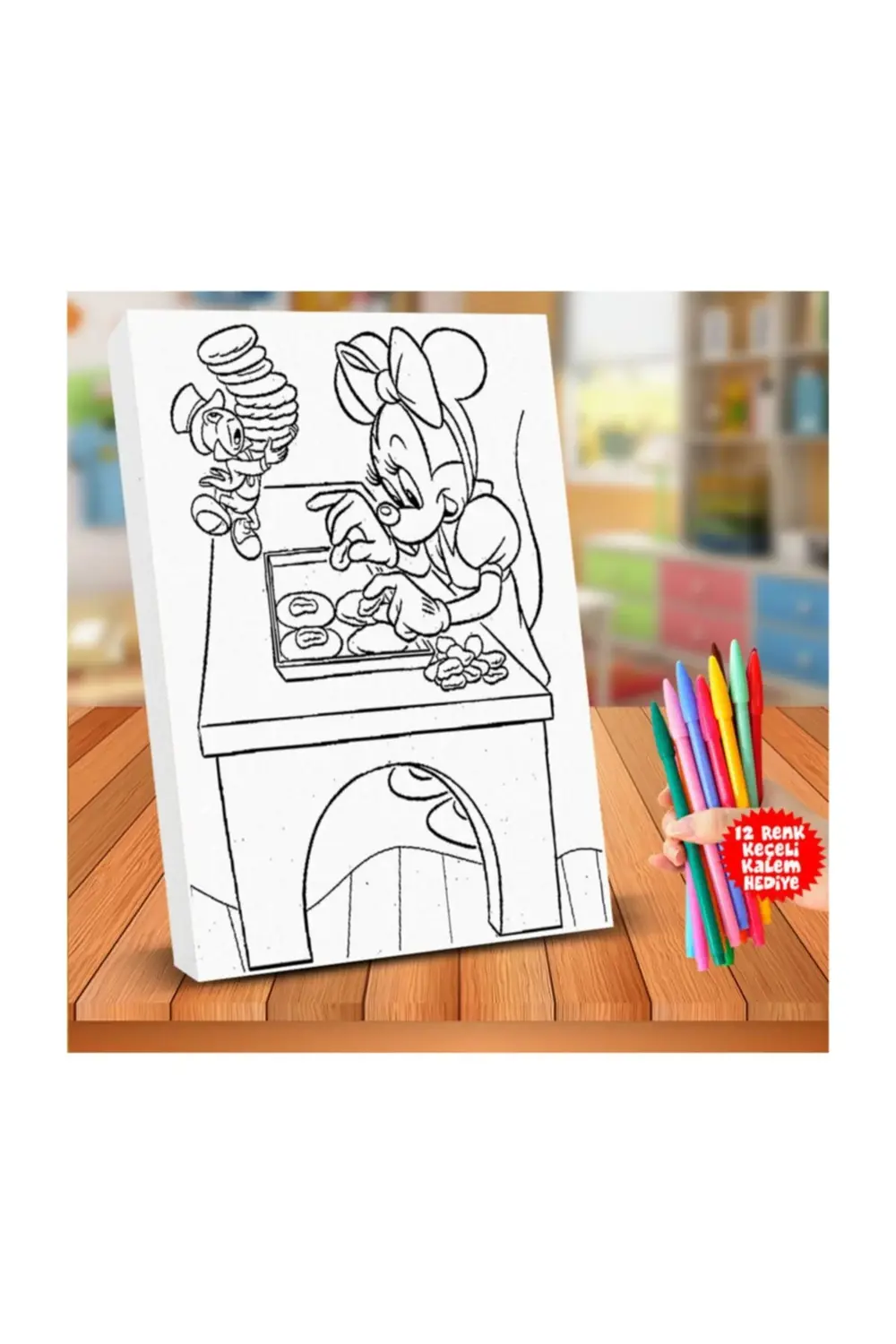 Aladdinin Sihirli Lambası Maymun 25x35 cm Çocuk Boyama Tablosu-88