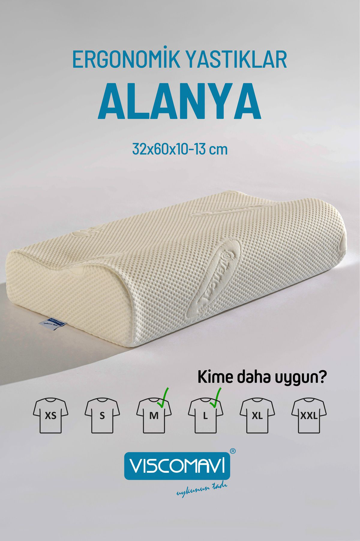 Viscomavi Alanya Ergonomik & Ortopedik Visco Yastık