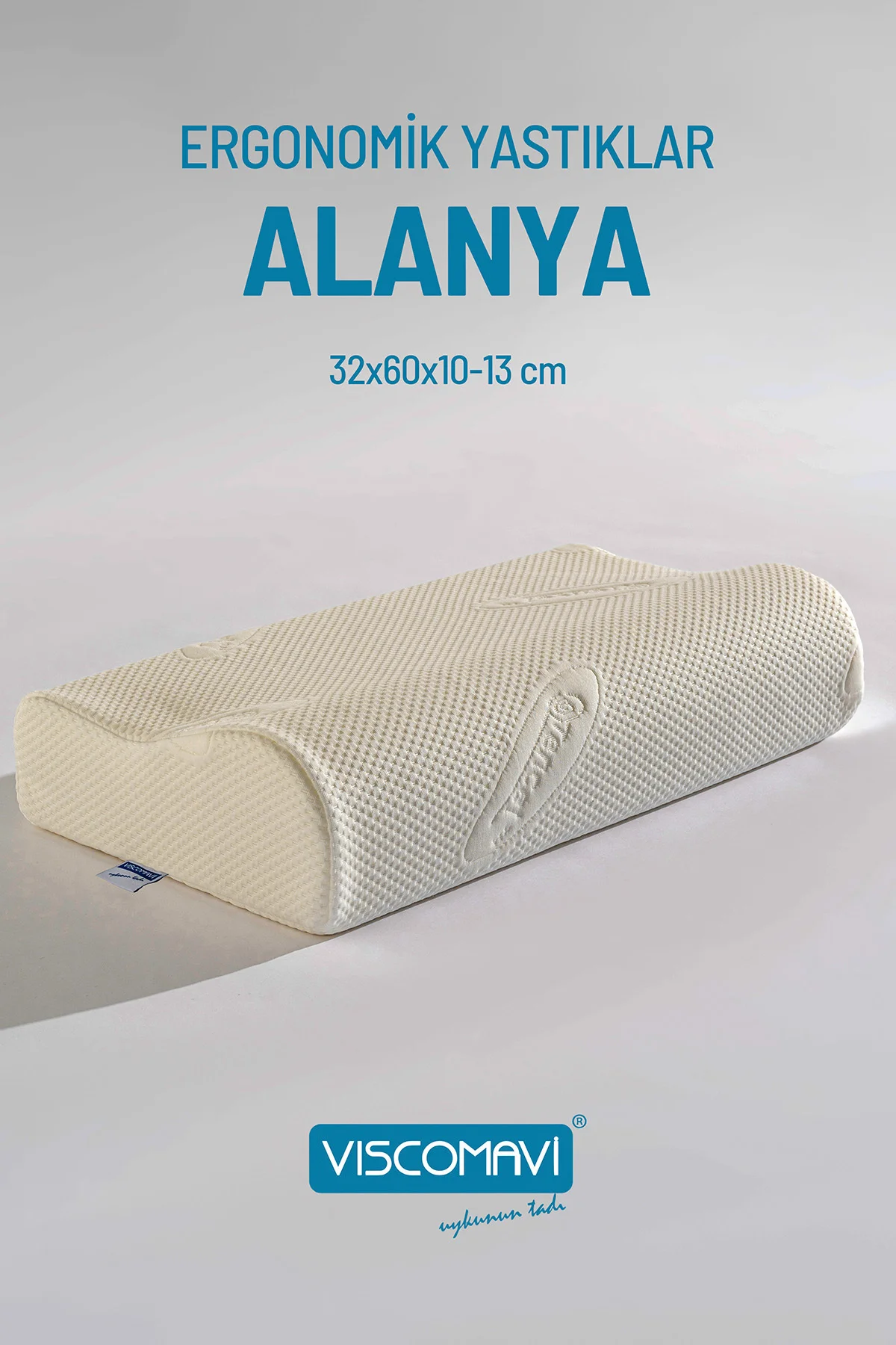 Alanya Ergonomik & Ortopedik Visco Yastık|Boyun destekli | Astarl
