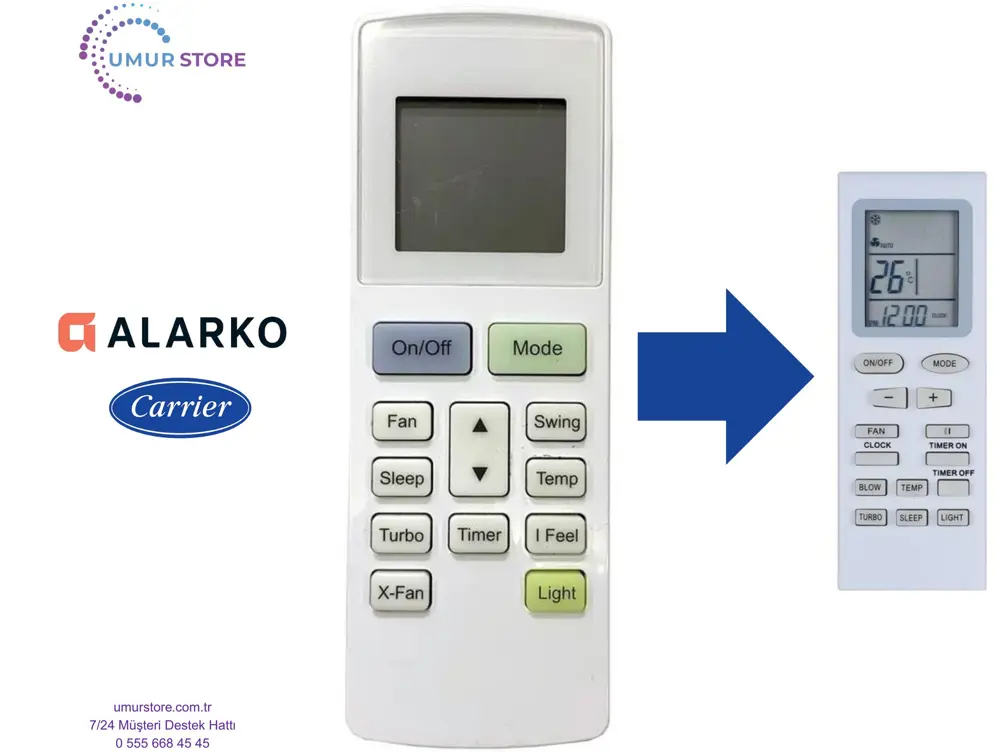 Alarko Carrier Klima Kumandası – Eşdeğer