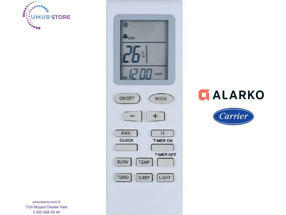 Alarko Flair FLR1201HW İnverter Klima Kumandası