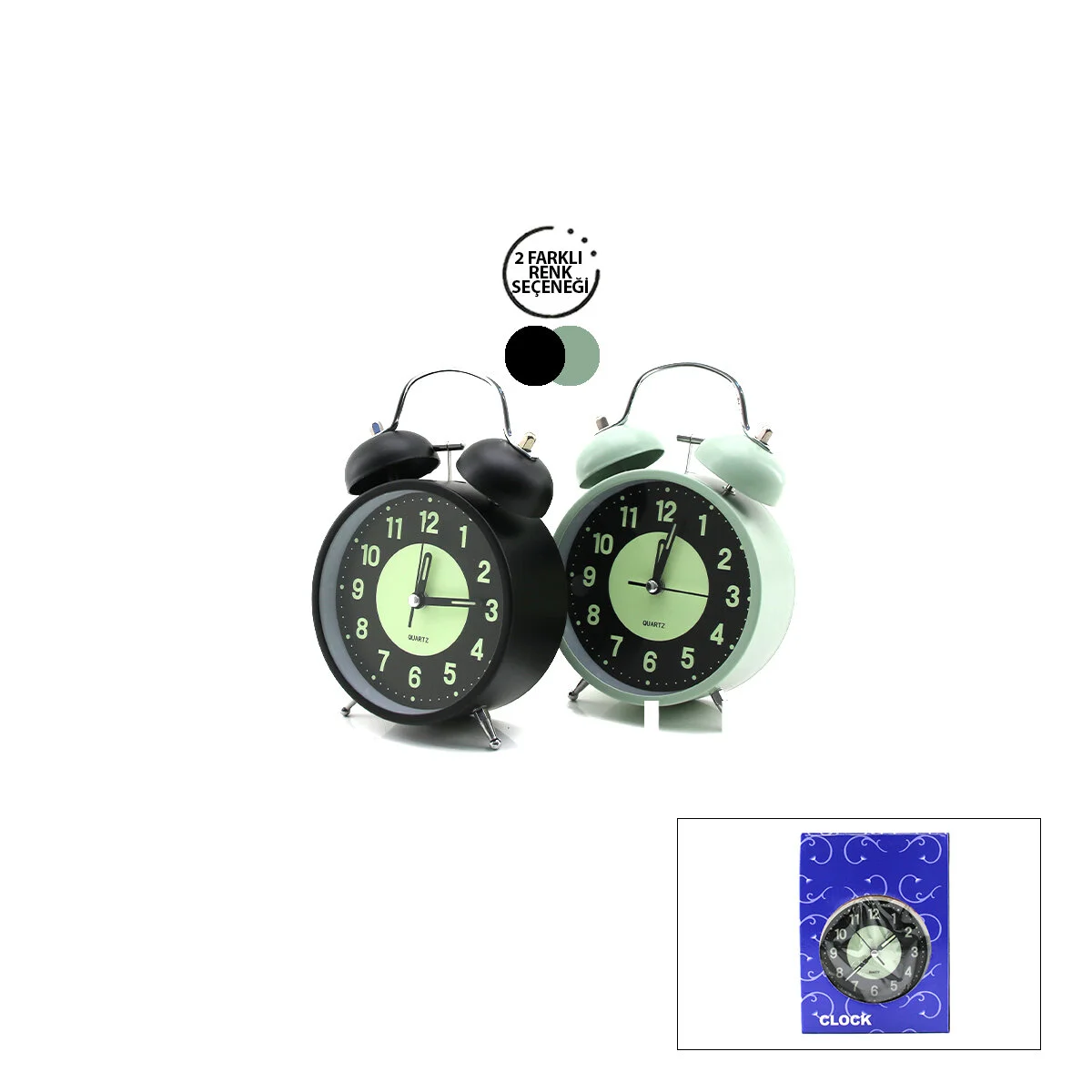 Alarm Clock NO-847 Yuvarlak Masa Çalar Saat Metal Kasa Renkli Pilli - Işıklı - Fosforlu Çap: 11CM BGC-37 Herhangi Bir Renk Gönderilir Alarm Clock NO-847 Yuvarlak Masa Çalar Saat Metal Kasa Renkli Pilli - Işıklı - Fosforlu Çap: 11CM BGC-37 Herhangi Bir Renk Gönderilir