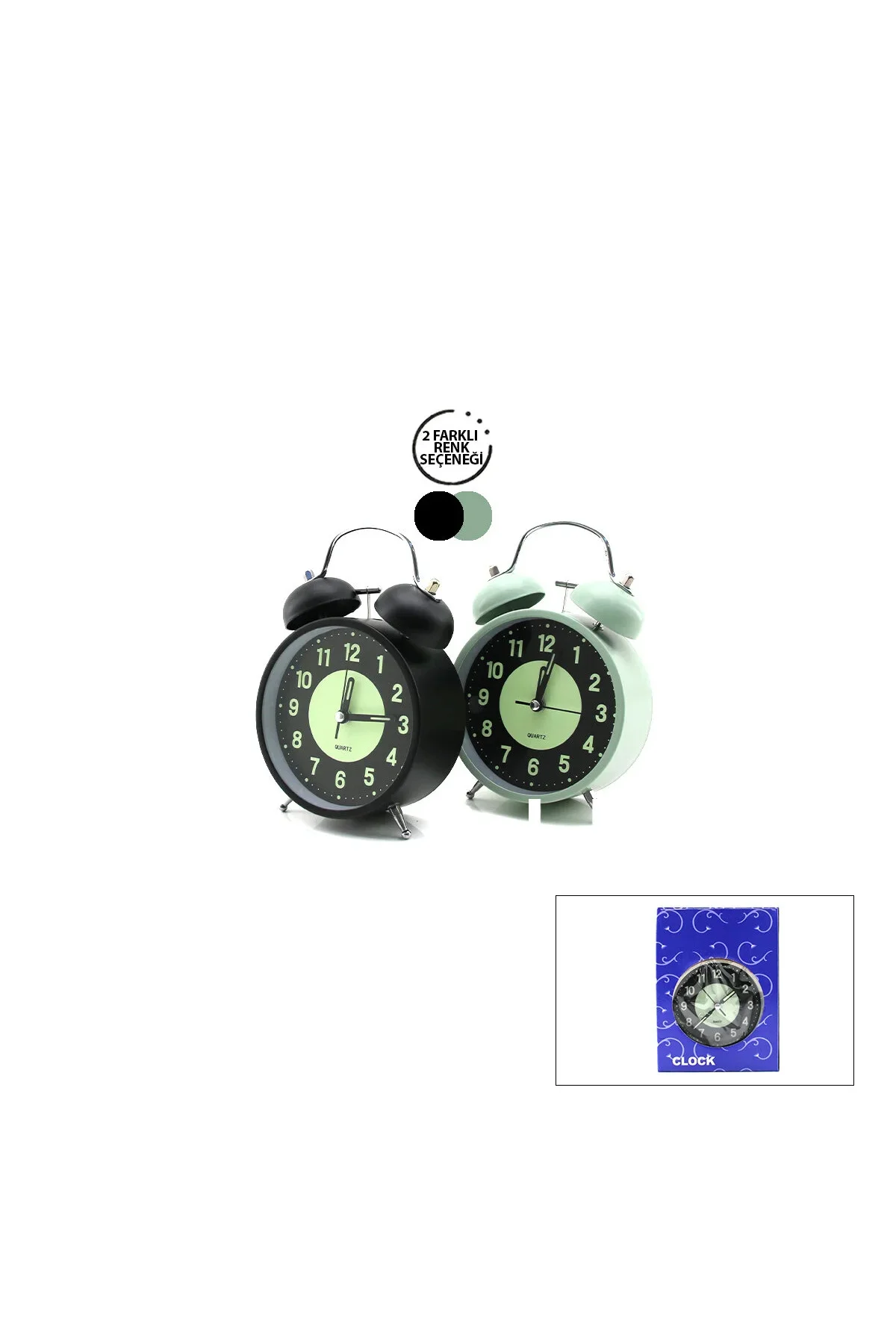 Alarm Clock NO-847 Yuvarlak Masa Çalar Saat Metal Kasa Renkli Pilli - Işıklı - Fosforlu Çap: 11CM BG Alarm Clock NO-847 Yuvarlak Masa Çalar Saat Metal Kasa Renkli Pilli - Işıklı - Fosforlu Çap: 11CM BG