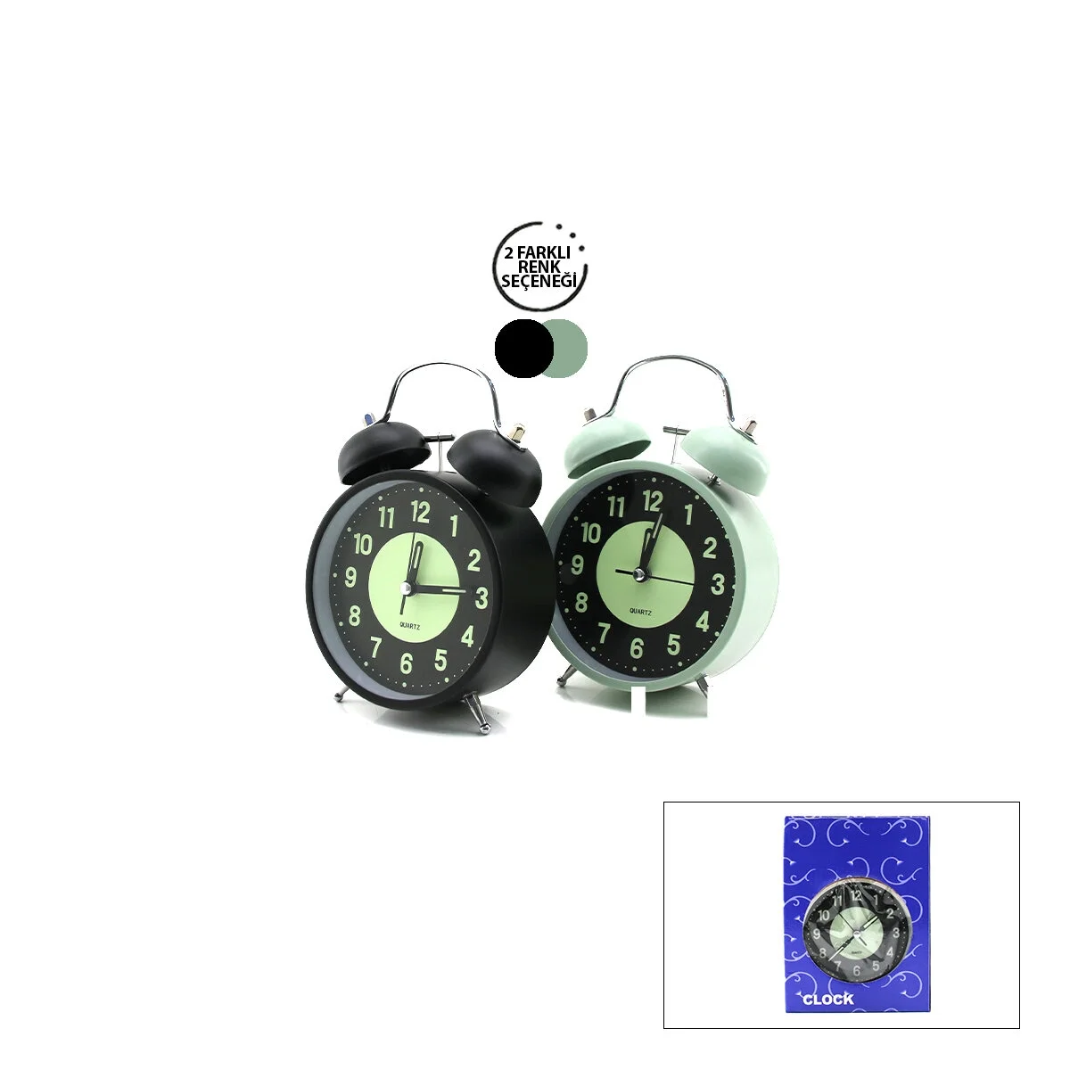 Alarm Clock No-847 Yuvarlak Masa Çalar Saat Metal Kasa Renkli Pilli - Işıklı - Fosforlu Çap: 11cm Bgc-37 Herhangi Bir Renk Gönderilir Bx40 Fiyatı, Yorumları ve Özellikleri