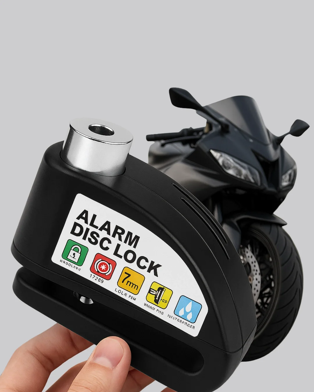 Alarm Sensörlü Disk Kilidi Motosiklet Scooter Bisiklet Güvenlik Yeni Nesil